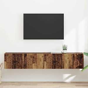 TV wall cabinet Nástěnný 2 pcs Staré dřevo 60 x 31 x 29.5 cm - obrázek 1