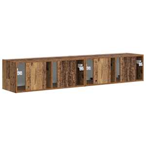 TV wall cabinet Nástěnný 2 pcs Staré dřevo 60 x 31 x 29.5 cm - obrázek 9