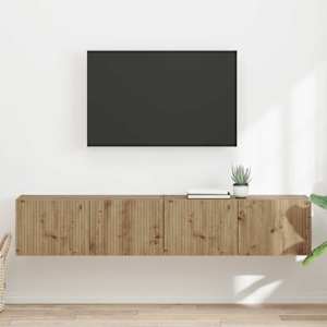 TV wall cabinet 2 pcs Umělecký dub kompozitní dřevo - obrázek 1