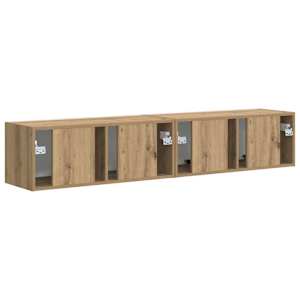 TV wall cabinet 2 pcs Umělecký dub kompozitní dřevo - obrázek 9