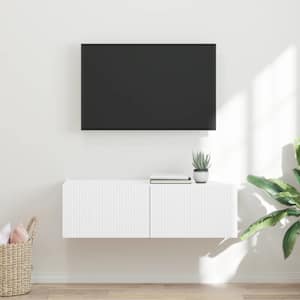 TV wall cabinet Bílá 98 x 31 x 29,5 cm kompozitní dřevo - obrázek 1