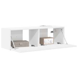 TV wall cabinet Bílá 98 x 31 x 29,5 cm kompozitní dřevo - obrázek 3
