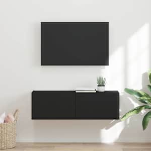 TV wall cabinet Černá 98 x 31 x 29,5 cm kompozitní dřevo - obrázek 1