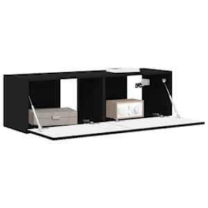 TV wall cabinet Černá 98 x 31 x 29,5 cm kompozitní dřevo - obrázek 3