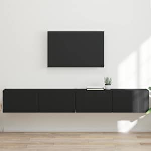 TV wall cabinet 2 pcs Černá 98 x 31 x 29,5 cm kompozitní dřevo - obrázek 1