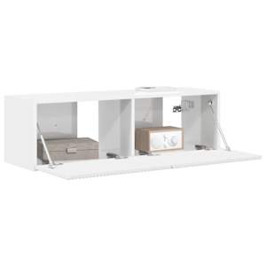 TV wall cabinet Lesklá Bílá 98 x 31 x 29,5 cm kompozitní dřevo - obrázek 2