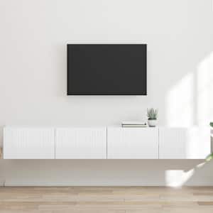 TV stenska omara 2 pcs Svetlo Belo 98 x 31 x 29,5 cm