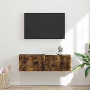 TV wall cabinet Kouřový dub 98 x 31 x 29,5 cm kompozitní dřevo - obrázek 1