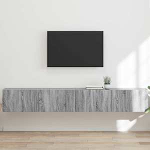 TV stenska omara 2 pcs Siva Sonoma 98 x 31 x 29,5 cm