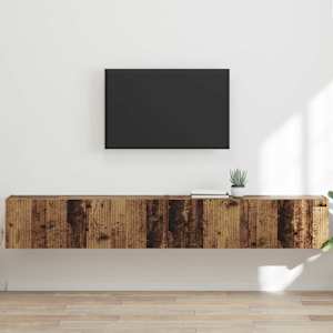TV wall cabinet Nástěnný 2 pcs Staré dřevo 98 x 31 x 29,5 cm - obrázek 1