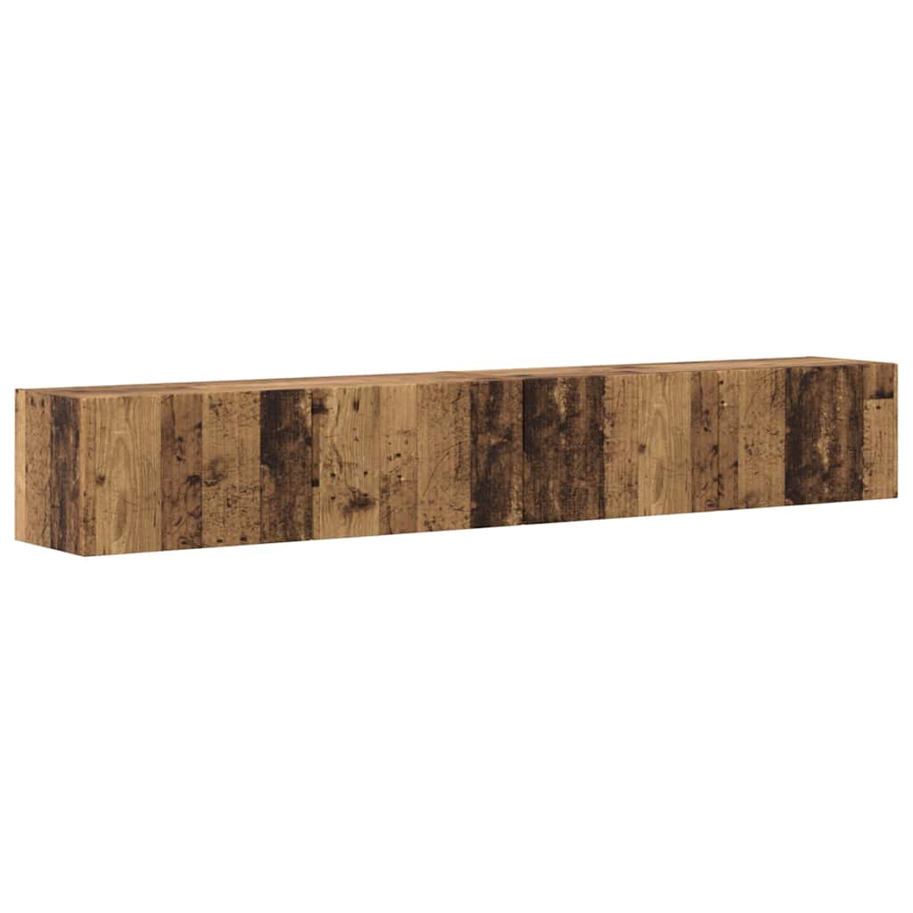 VidaXL Tv Wandkast 2 Pcs Oud Hout 98 X 31 X 29, 5 Cm Bewerkt Hout