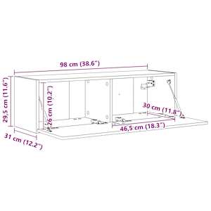 TV wall cabinet Umělecký dub 98 x 31 x 29,5 cm kompozitní dřevo - obrázek 13