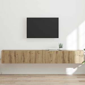 TV wall cabinet Nástěnný 2 pcs Umělecký dub 98 x 31 x 29,5 cm - obrázek 1