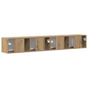 TV wall cabinet Nástěnný 2 pcs Umělecký dub 98 x 31 x 29,5 cm - obrázek 9