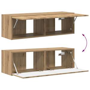 TV wall cabinet Nástěnný 2 pcs Umělecký dub 98 x 31 x 29,5 cm - obrázek 12
