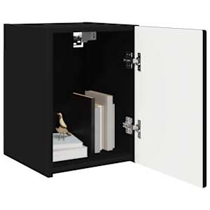 TV wall cabinet Nástěnný Černá 30 x 31 x 40 cm kompozitní dřevo - obrázek 3