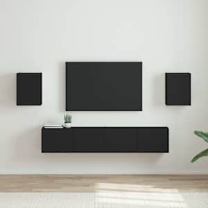 TV stenska omara 2 pcs Črna 30 x 31 x 40 cm Konstruiran les