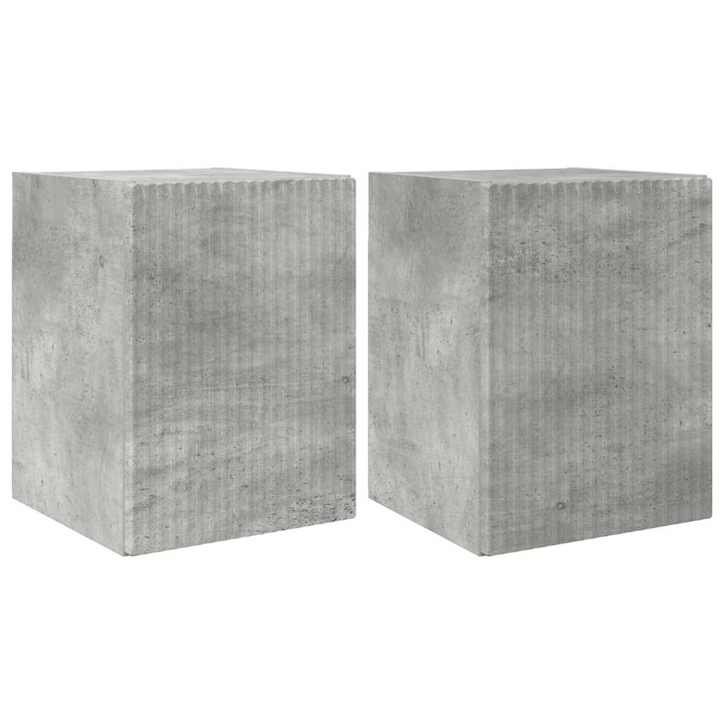 Thumbnail - vidaXL TV-Wandschrank 2 pcs Beton 30 x 31 x 40 cm Holzwerkstoff