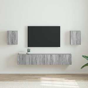 TV stenska omara 2 pcs Siva Sonoma 30 x 31 x 40 cm