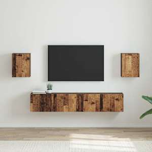 TV wall cabinet Nástěnný 2 pcs Staré dřevo 30 x 31 x 40 cm - obrázek 1