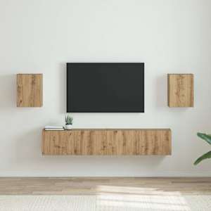 TV wall cabinet 2 pcs Umělecký dub kompozitní dřevo - obrázek 1