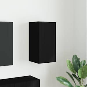 TV wall cabinet Nástěnný Černá 30 x 31 x 60 cm kompozitní dřevo - obrázek 1