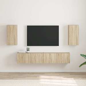 TV stenska omara 2 pcs Sonoma 30 x 31 x 60 cm Konstruiran les