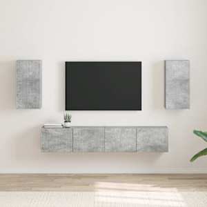 TV wall cabinet 2 pcs Beton 30 x 31 x 60 cm kompozitní dřevo - obrázek 1