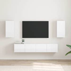 TV wall cabinet Nástěnný 2 pcs Lesklá Bílá 30 x 31 x 60 cm - obrázek 1