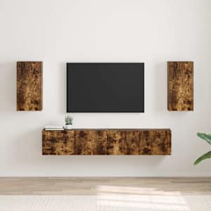 TV stenska omara 2 pcs Dimljeni oreh 30 x 31 x 60 cm