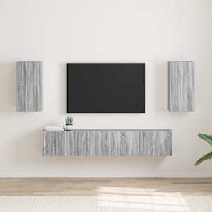 TV stenska omara 2 pcs Siva Sonoma 30 x 31 x 60 cm
