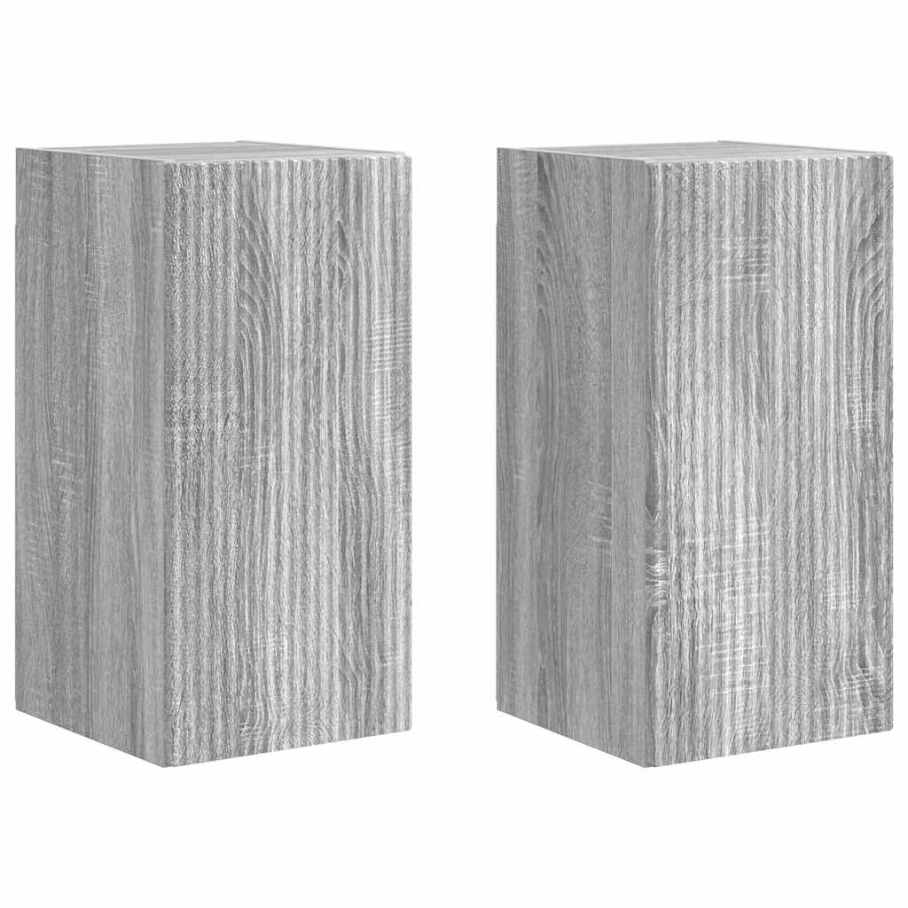 Thumbnail - vidaXL TV-Wandschrank Wandmontiert 2 pcs Graues Sonoma 30 x 31 x 60 cm
