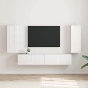 TV stenska omara 2 pcs Bela 30 x 31 x 80 cm Konstruiran les