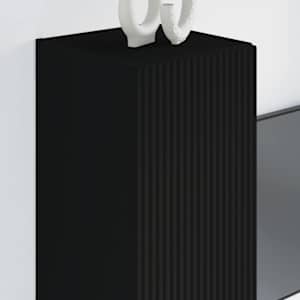 TV wall cabinet Nástěnný Černá 30 x 31 x 80 cm kompozitní dřevo - obrázek 4