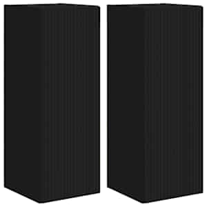 TV wall cabinet 2 pcs Černá 30 x 31 x 80 cm kompozitní dřevo - obrázek 2
