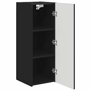 TV wall cabinet 2 pcs Černá 30 x 31 x 80 cm kompozitní dřevo - obrázek 6
