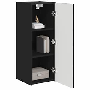TV wall cabinet 2 pcs Černá 30 x 31 x 80 cm kompozitní dřevo - obrázek 3