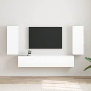 TV wall cabinet Nástěnný 2 pcs Lesklá Bílá 30 x 31 x 80 cm - obrázek 1
