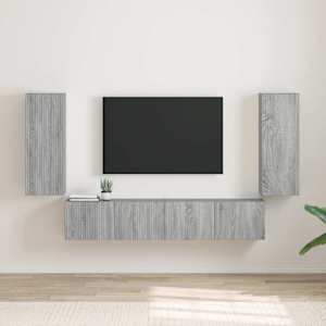 TV wall cabinet Nástěnný 2 pcs Šedá Sonoma 30 x 31 x 80 cm - obrázek 1