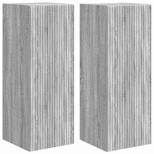 TV wall cabinet Nástěnný 2 pcs Šedá Sonoma 30 x 31 x 80 cm - obrázek 2