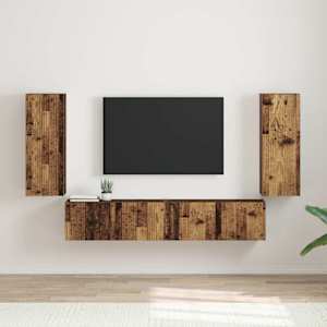 TV stenska omara 2 pcs Star les 30 x 31 x 80 cm Konstruiran les