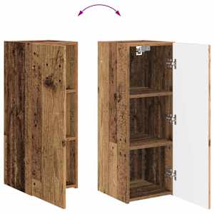 TV wall cabinet Nástěnný 2 pcs Staré dřevo 30 x 31 x 80 cm - obrázek 13