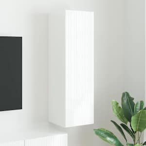 TV wall cabinet Nástěnný Bílá 30 x 31 x 100 cm kompozitní dřevo - obrázek 1
