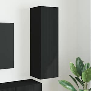 TV stenska omara Črna 30 x 31 x 100 cm Konstruiran les