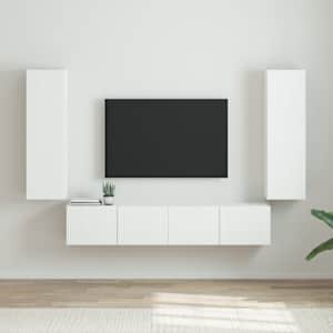 TV wall cabinet Nástěnný 2 pcs Lesklá Bílá 30 x 31 x 100 cm - obrázek 1
