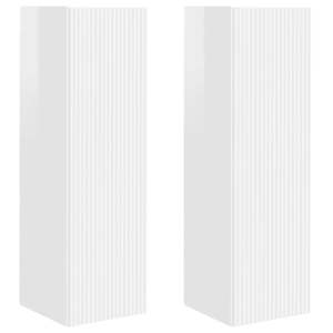 TV wall cabinet Nástěnný 2 pcs Lesklá Bílá 30 x 31 x 100 cm - obrázek 2