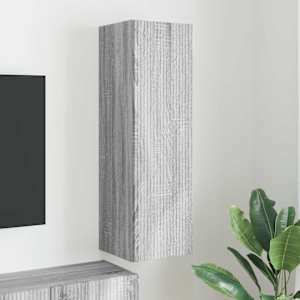 TV stenska omara Siva Sonoma 30 x 31 x 100 cm Konstruiran les