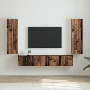 TV wall cabinet Nástěnný 2 pcs Staré dřevo 30 x 31 x 100 cm - obrázek 1