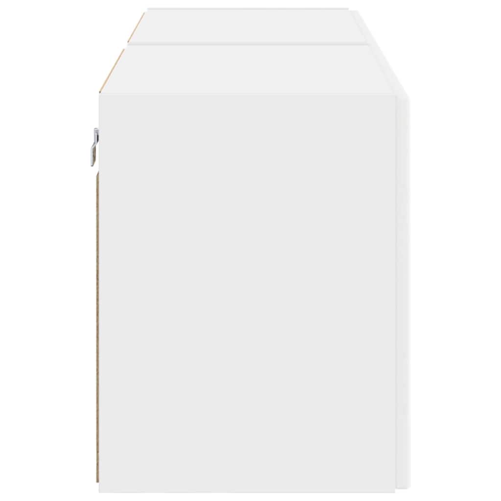 Ντουλάπι Τηλεόρασης Τοίχου 2 pcs Λευκό 59,5 x 31 x 40 εκ - Image 7