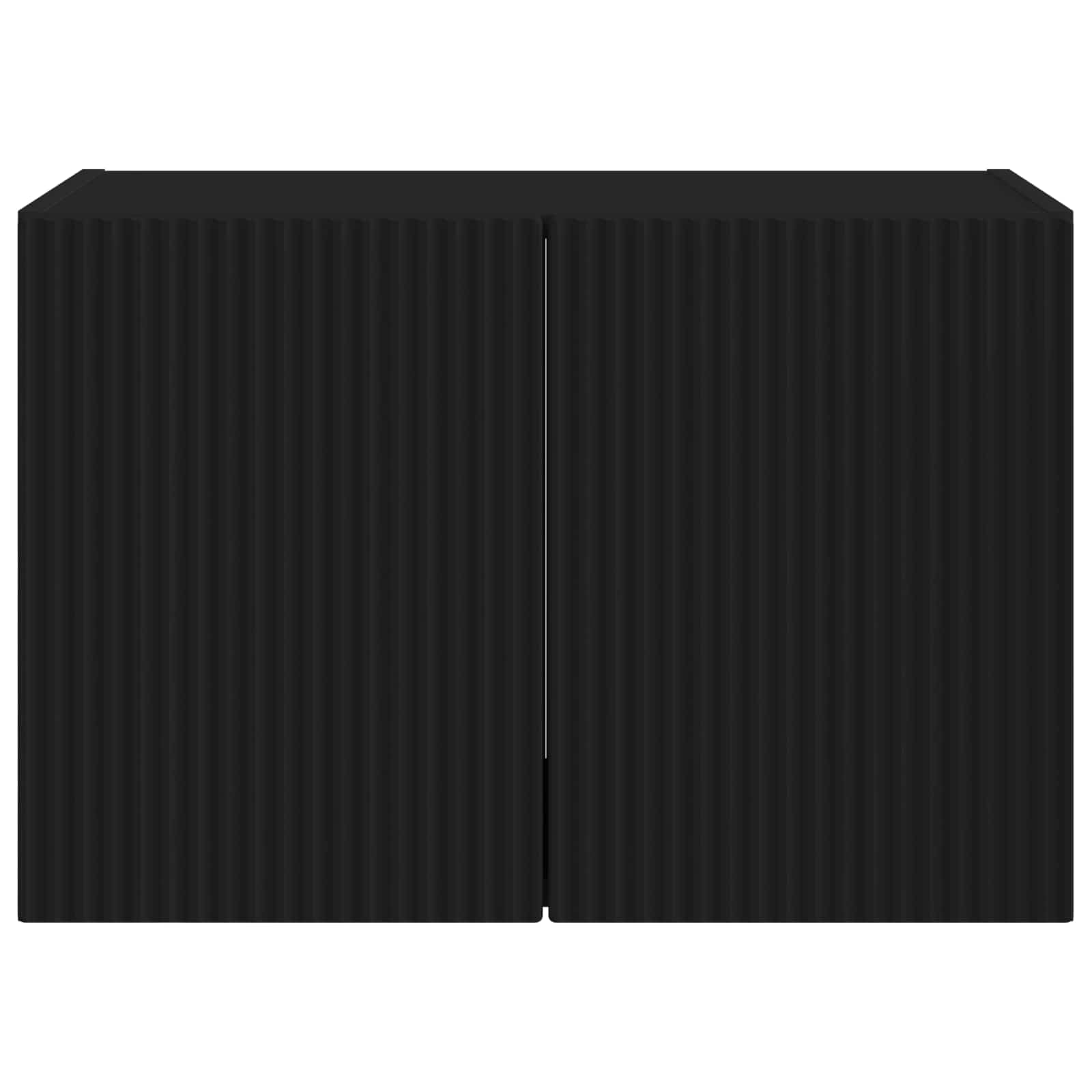 TV-seinäkaappi Musta 59,5 x 31 x 40 cm Tekninen puu - Image 6